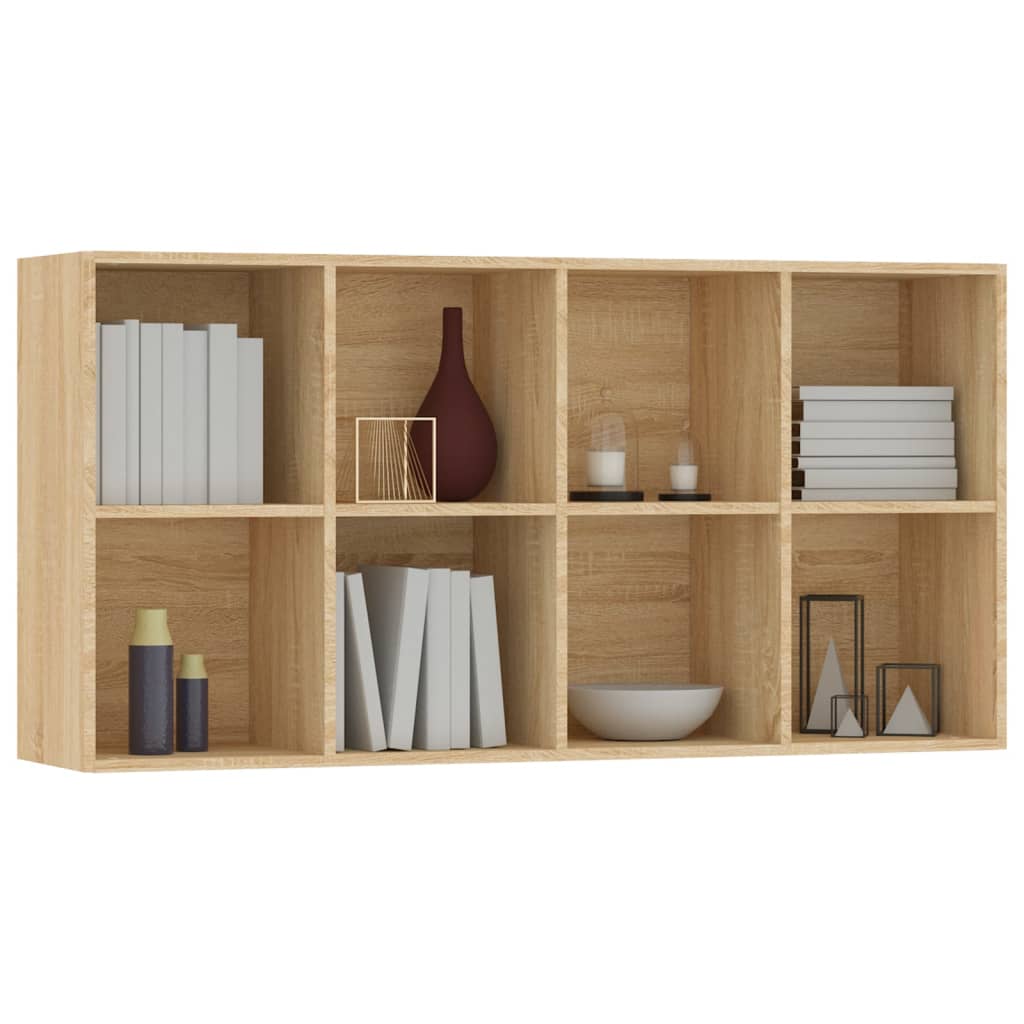 vidaXL Book Cabinet/Sideboard Black 66x30x130 cm Engineered Wood
