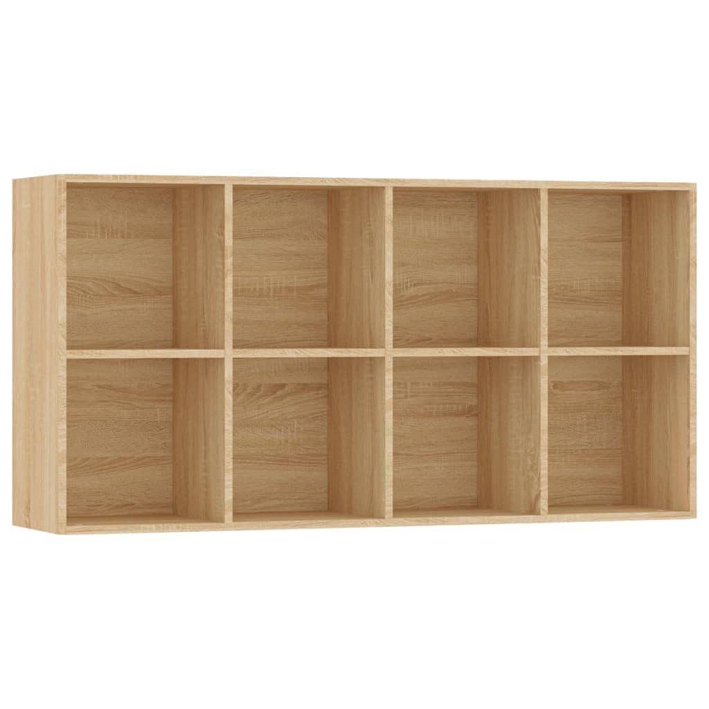 vidaXL Book Cabinet/Sideboard Black 66x30x130 cm Engineered Wood