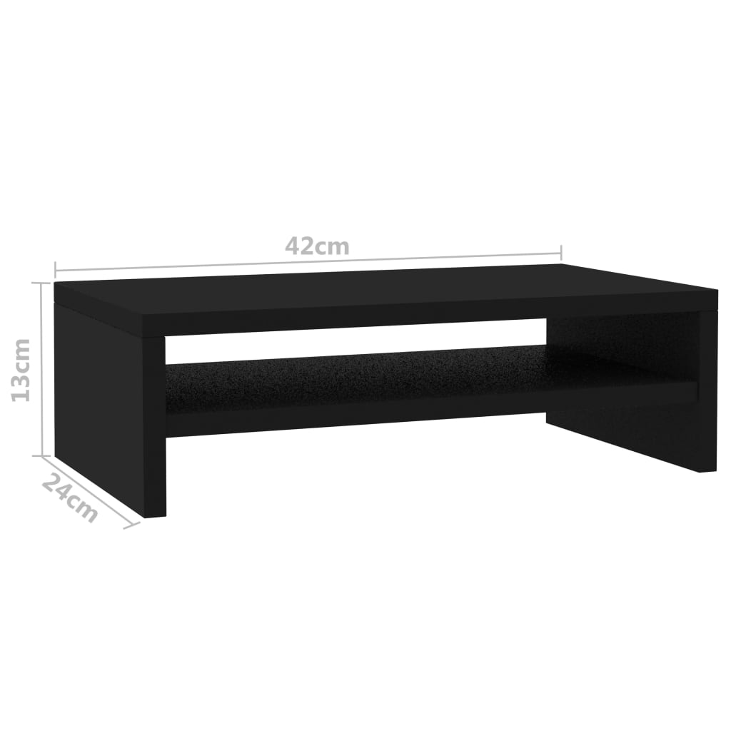 vidaXL Monitor Stand Black 42x24x13 cm Engineered Wood