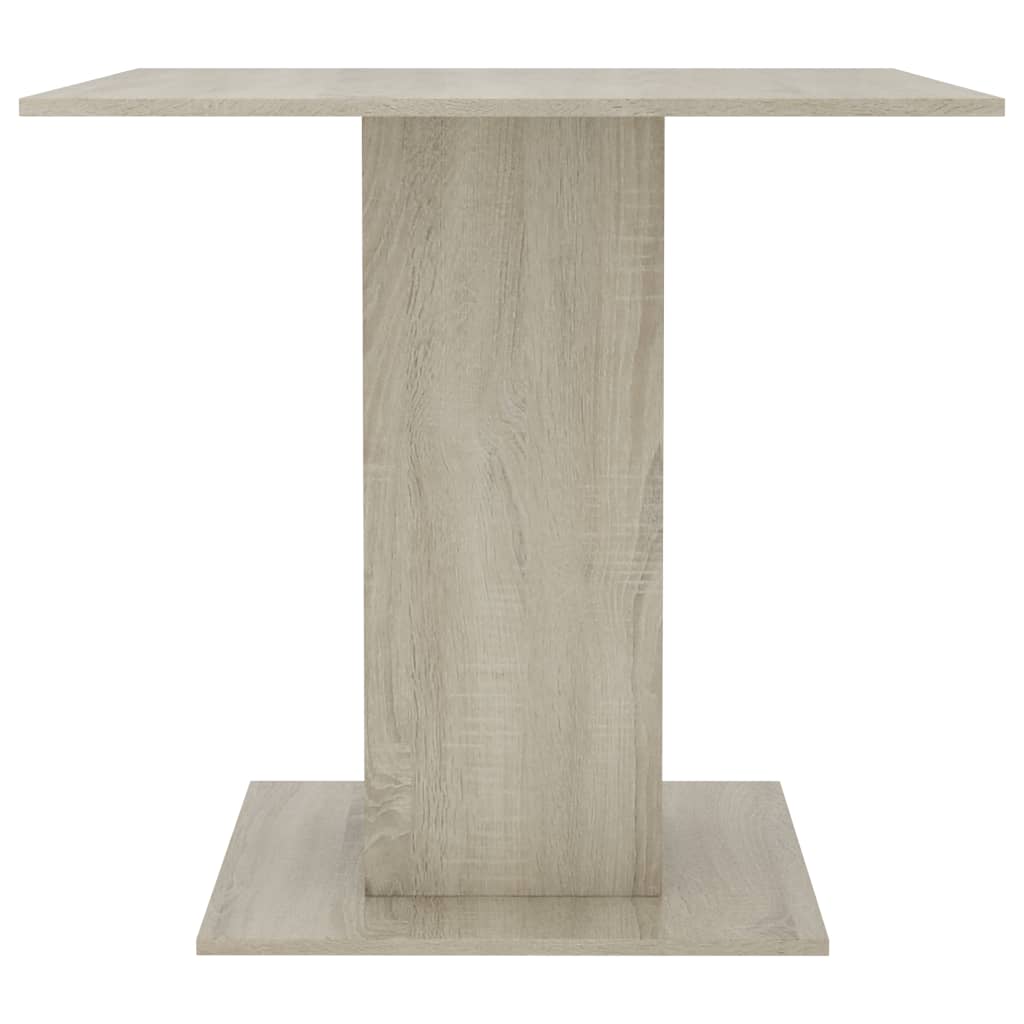 vidaXL Dining Table Black 80x80x75 cm Engineered Wood