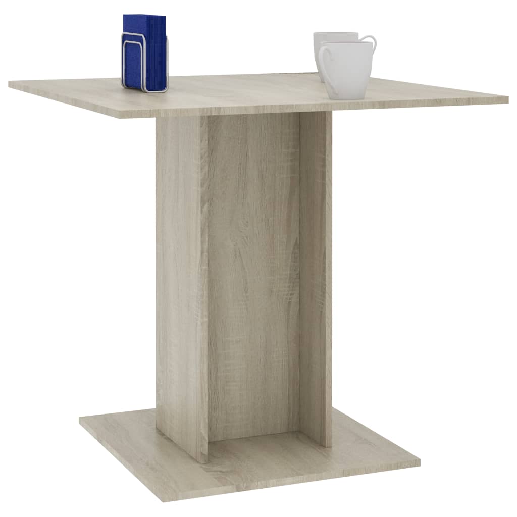 vidaXL Dining Table Black 80x80x75 cm Engineered Wood