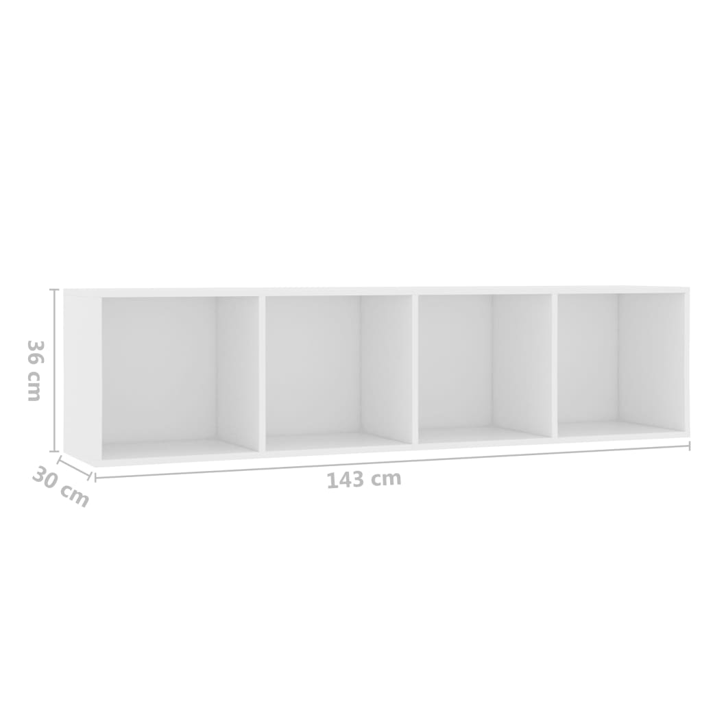 vidaXL Book Cabinet/TV Cabinet Black 143x30x36 cm