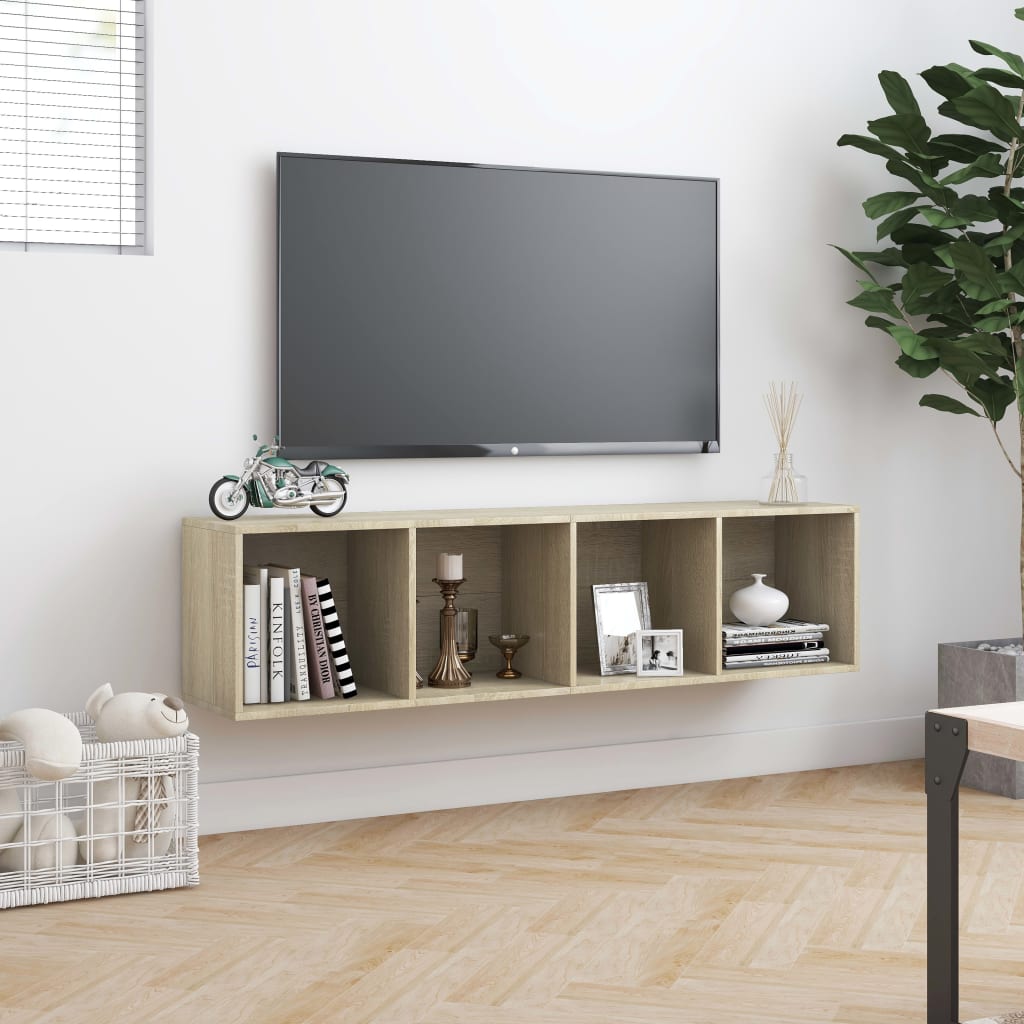 vidaXL Book Cabinet/TV Cabinet Black 143x30x36 cm