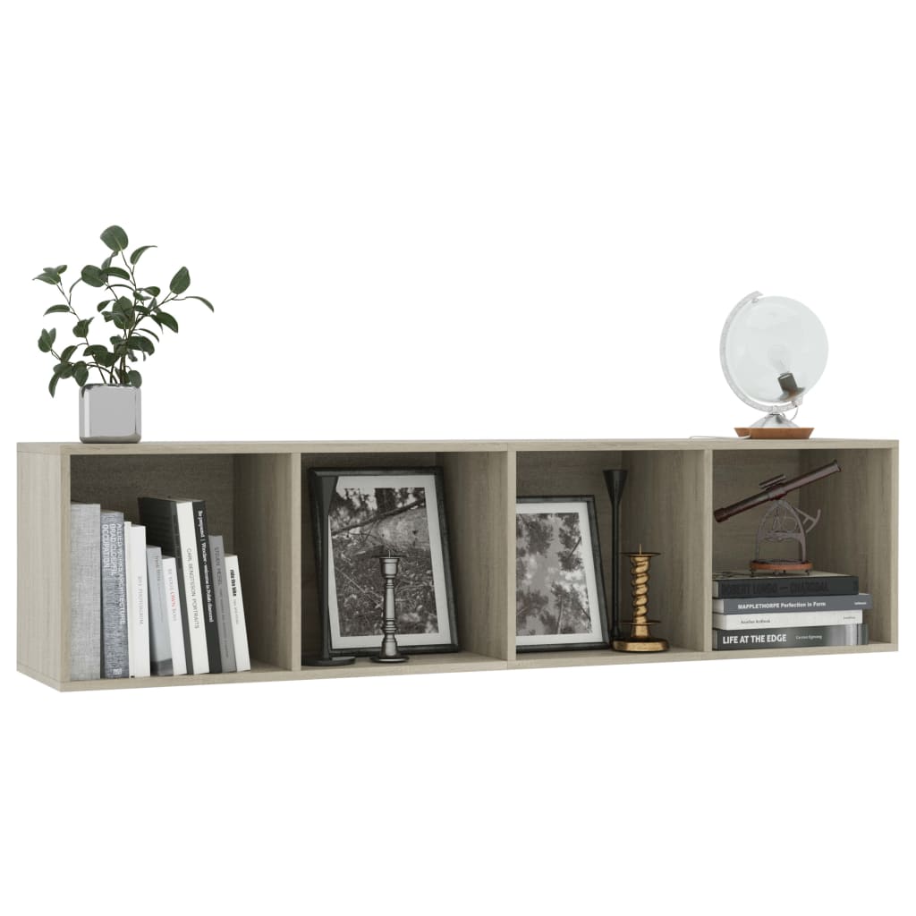 vidaXL Book Cabinet/TV Cabinet Black 143x30x36 cm