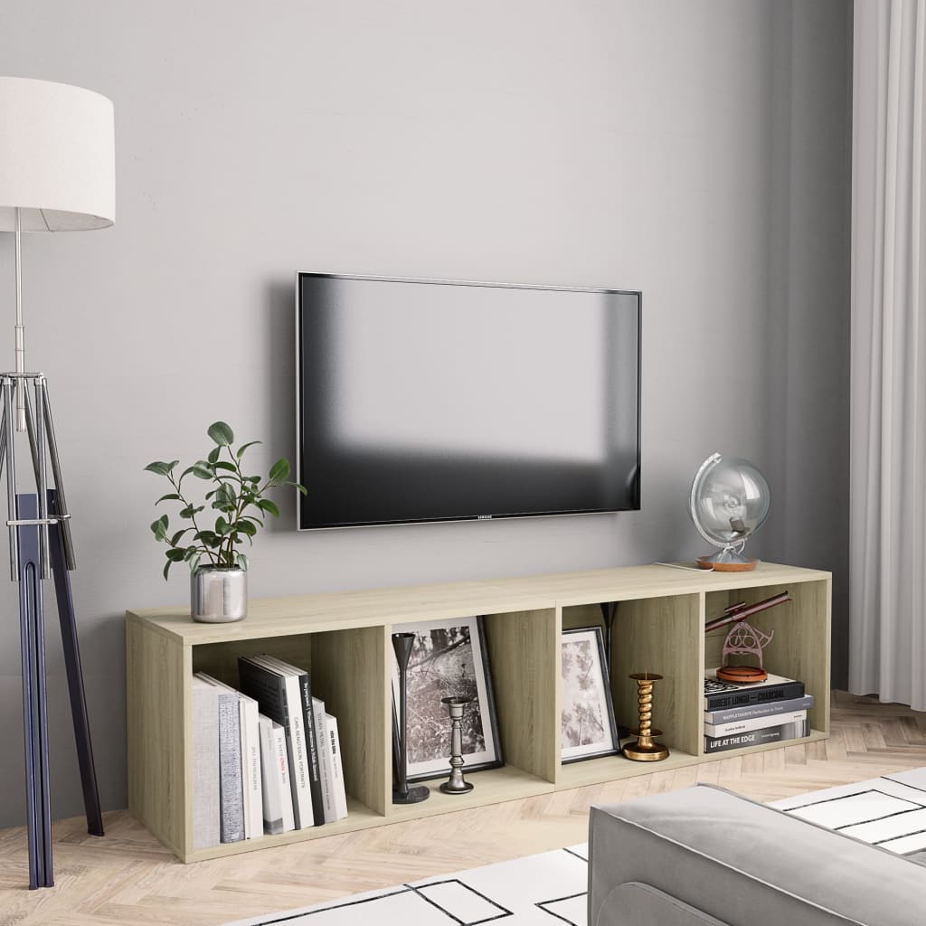 vidaXL Book Cabinet/TV Cabinet Black 143x30x36 cm