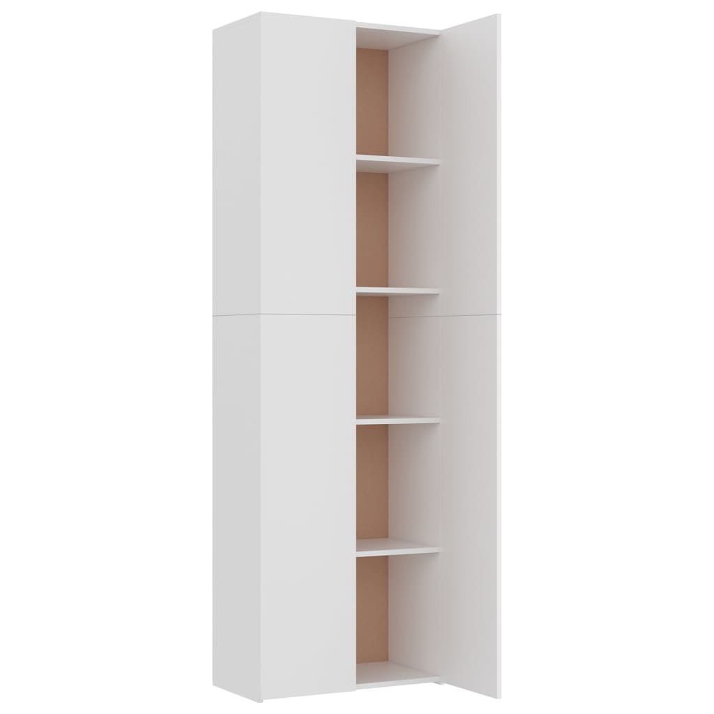 vidaXL Office Cabinet High Gloss White 60x32x190 cm Engineered Wood