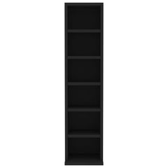 vidaXL CD Cabinet Black 21x20x88 cm Engineered Wood
