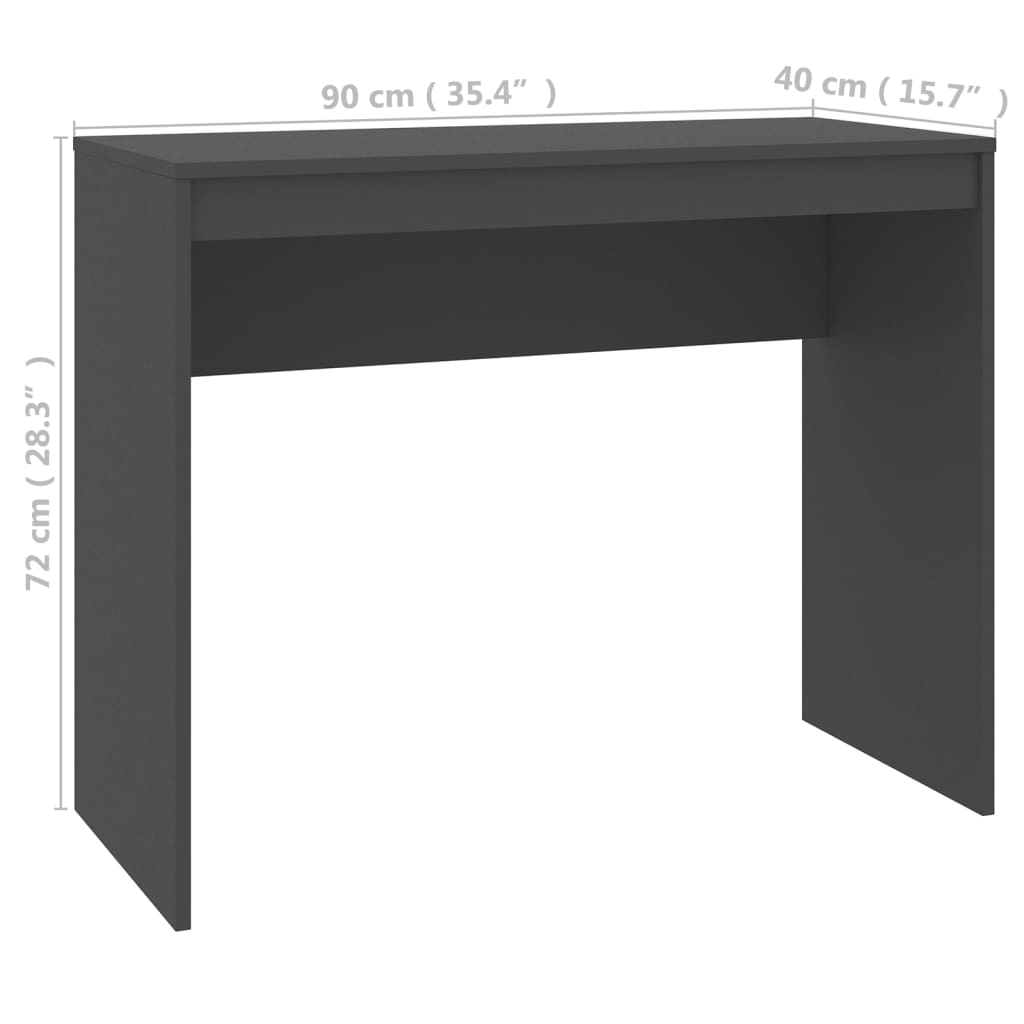 vidaXL Desk Black 90x40x72 cm Engineered Wood