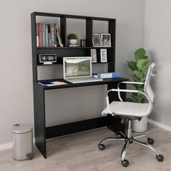 Desk with Shelf  110x45x157 cm Engineered Wood