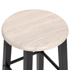 vidaXL Bar Stools 2 pcs Black MDF