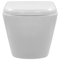 vidaXL Wall Hung Rimless Toilet Ceramic White