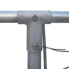 vidaXL Outdoor Dog Kennel Galvanised Steel 4x4x1 m