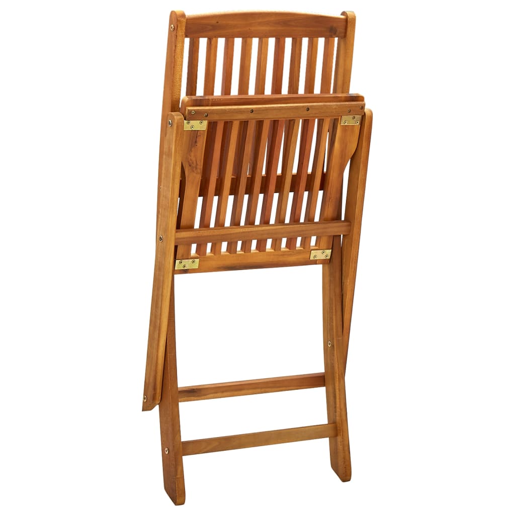 vidaXL Folding Outdoor Chairs 2 pcs Solid Acacia Wood