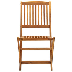 vidaXL Folding Outdoor Chairs 4 pcs Solid Acacia Wood