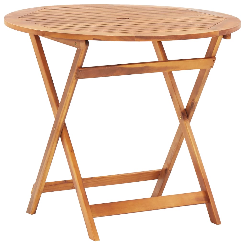 vidaXL Folding Garden Table 90x75 cm Solid Acacia Wood