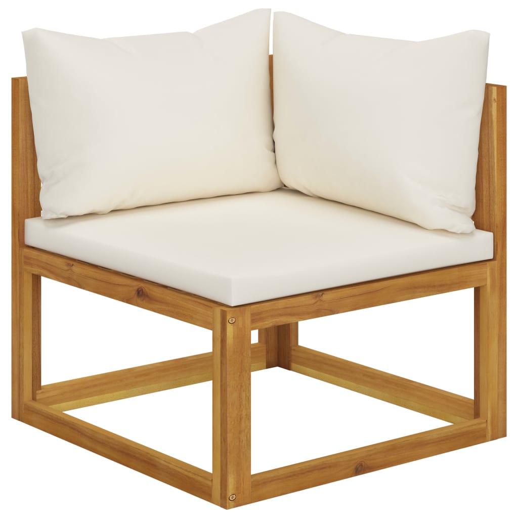 vidaXL 6 Piece Garden Lounge Set with Cushions Solid Acacia Wood