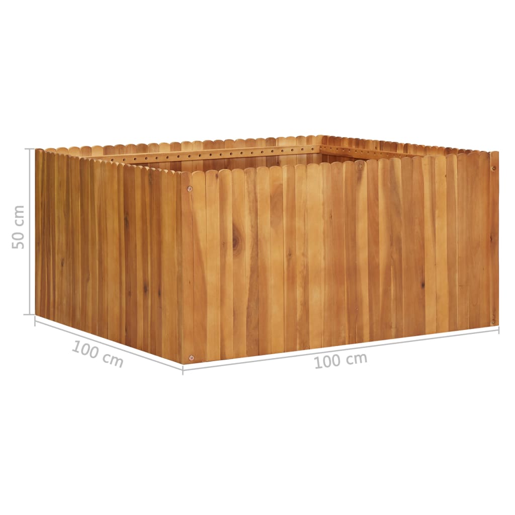 vidaXL Garden Raised Bed 150x30x25 cm Solid Acacia Wood
