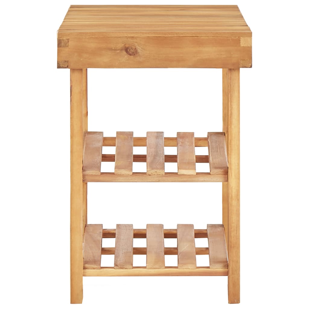 vidaXL Shoe Rack 90x32x46 cm Solid Acacia Wood