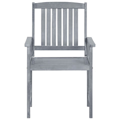 vidaXL Garden Chairs 2 pcs Grey Solid Acacia Wood