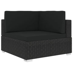 Sectional Corner Chair 1 pc with Cushions Poly Rattan