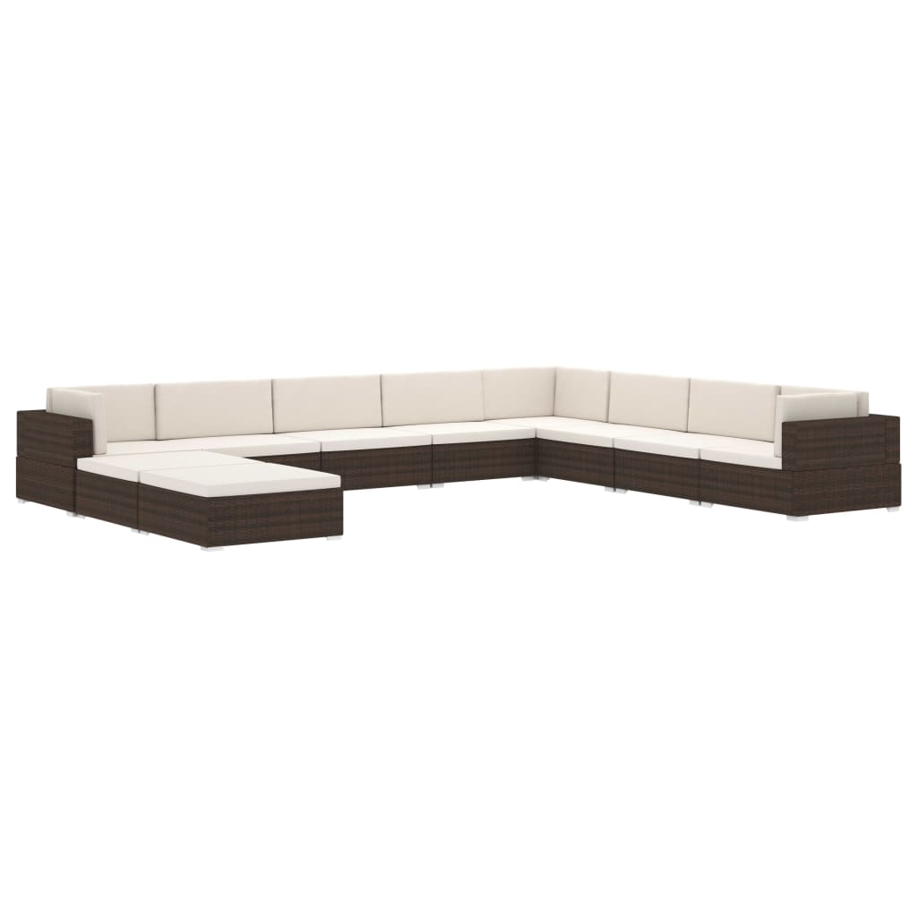 vidaXL Sectional Corner Chair 1 pc with Cushions Poly Rattan Grey