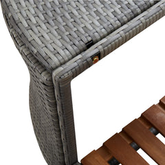 vidaXL Square Spa Surround Black 268 x 268 x 55 cm Poly Rattan