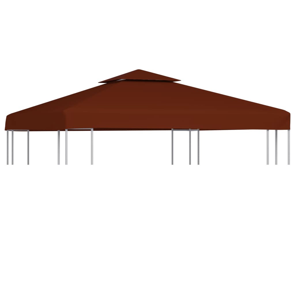 vidaXL 2-Tier Gazebo Top Cover 310 g/m² 3x3 m Terracotta