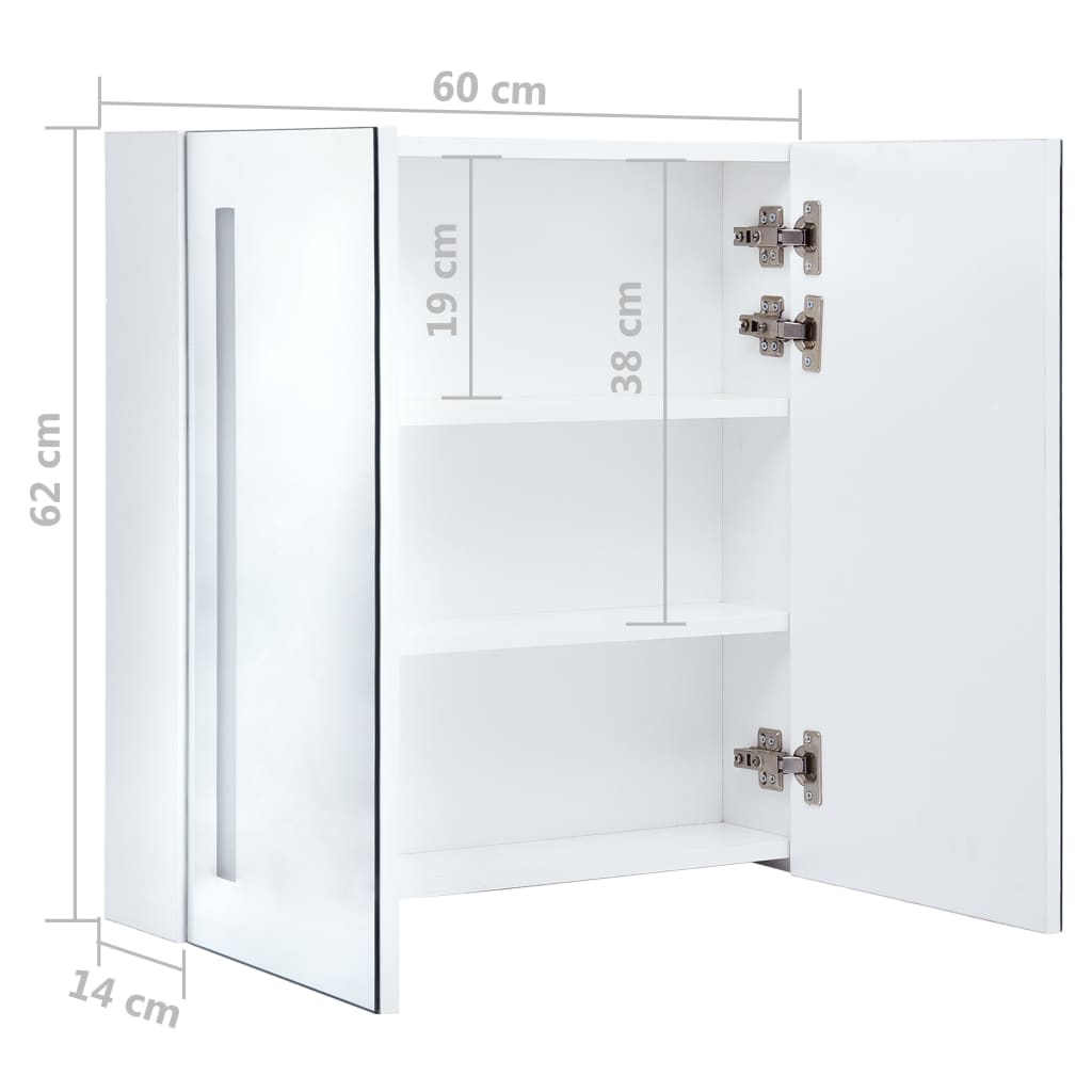 LED Bathroom Mirror Cabinet Shining  62x14x60 cm