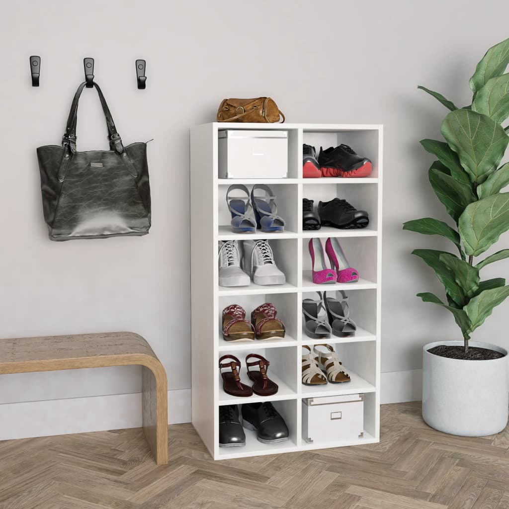 vidaXL Shoe Rack Sonoma Oak 54x34x100.5 cm Engineered Wood