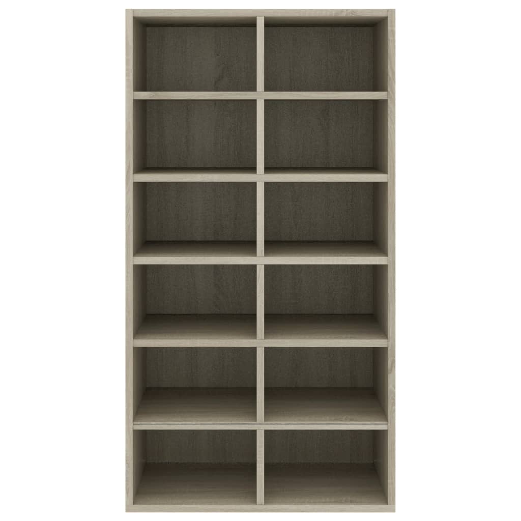 vidaXL Shoe Rack Sonoma Oak 54x34x100.5 cm Engineered Wood