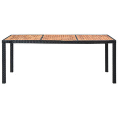 vidaXL 9 Piece Outdoor Dining Set with Cushions Poly Rattan Black