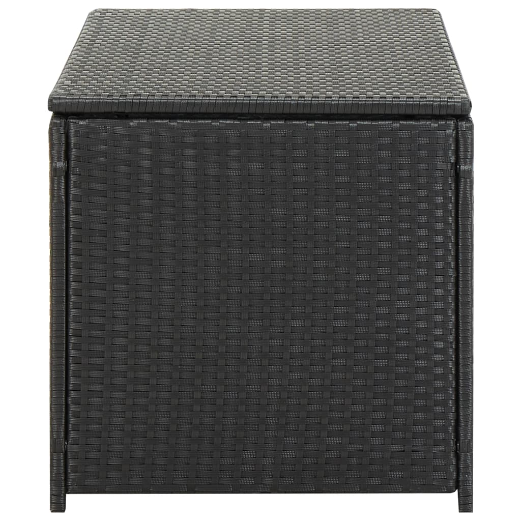 vidaXL Garden Storage Box Poly Rattan 100x50x50 cm Black