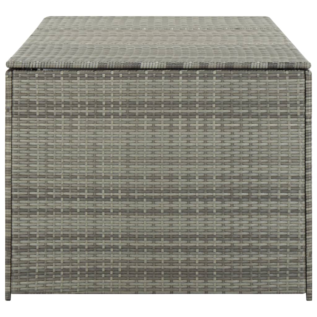 vidaXL Garden Storage Box Poly Rattan 200x50x60 cm Black