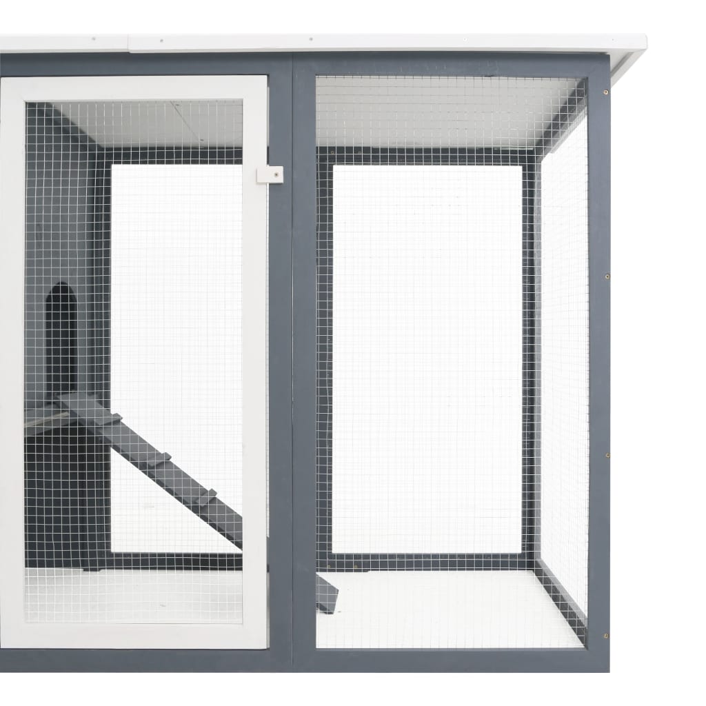 vidaXL Outdoor Chicken Cage Hen House with 1 Egg Cage Wood