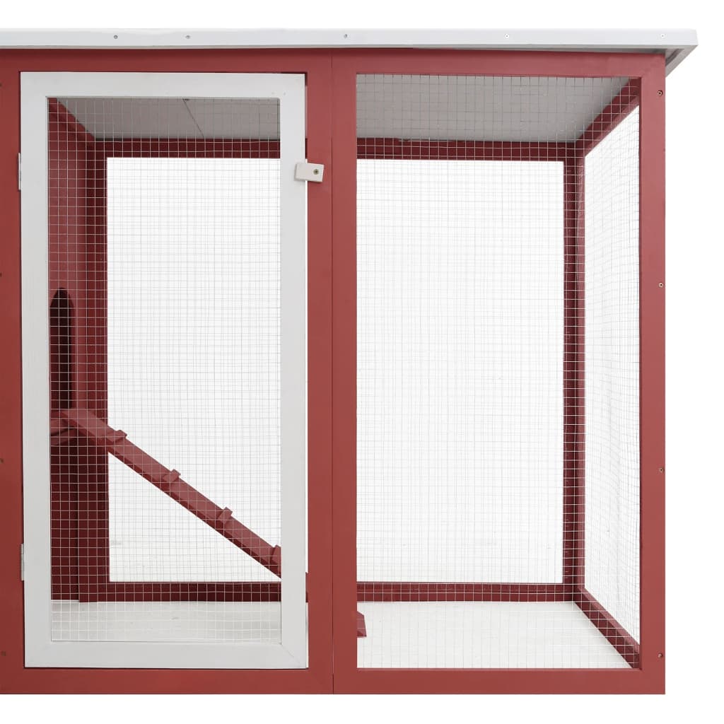 vidaXL Outdoor Chicken Cage Hen House with 1 Egg Cage Wood