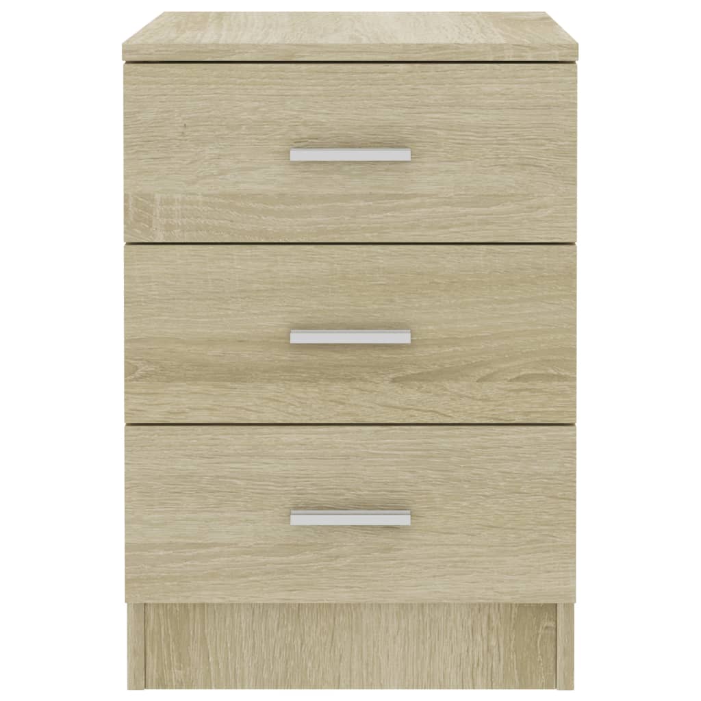 vidaXL Bedside Cabinet Black 38x35x56 cm Engineered Wood