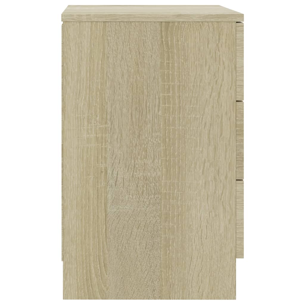 vidaXL Bedside Cabinet Black 38x35x56 cm Engineered Wood