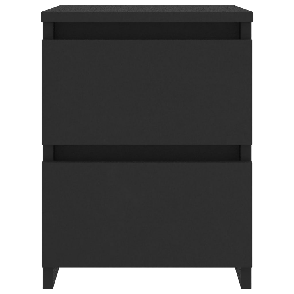 vidaXL Bedside Cabinet Black 40x30x40 cm Engineered Wood