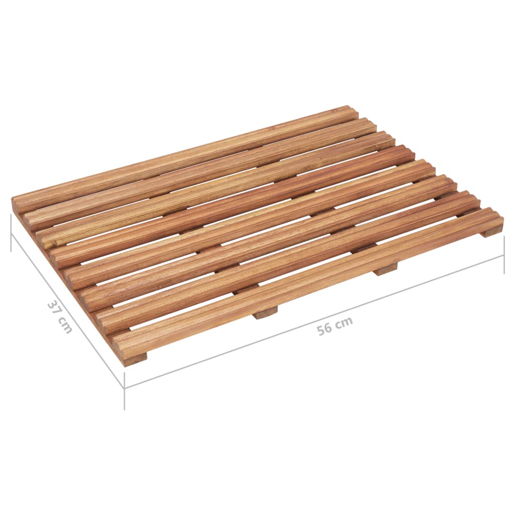 vidaXL Bath Mats 2 pcs Solid Acacia Wood 56x37 cm