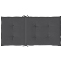vidaXL Garden Lowback Chair Cushions 4 pcs Anthracite Oxford Fabric