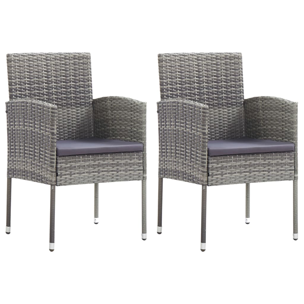Garden Chairs 2 pcs  Poly Rattan