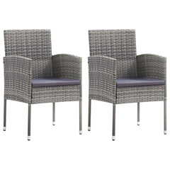 Garden Chairs 2 pcs  Poly Rattan