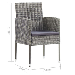 Garden Chairs 2 pcs  Poly Rattan
