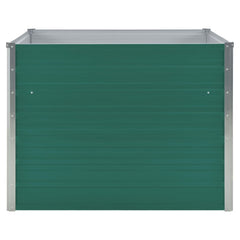 vidaXL Raised Garden Bed 100x100x77 cm Galvanised Steel Green