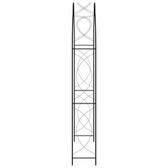 vidaXL Garden Arch Black 150x34x240 cm Iron