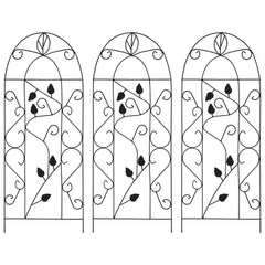vidaXL Plant Climbing Racks 3 pcs Black 40x100 cm Iron