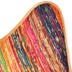 vidaXL Butterfly Chairs 4 pcs Multicolour Chindi Fabric