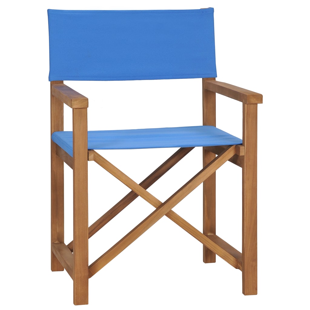 Director's Chair Solid Teak Wood Red