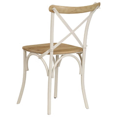 vidaXL Cross Chairs 4 pcs White Solid Mango Wood