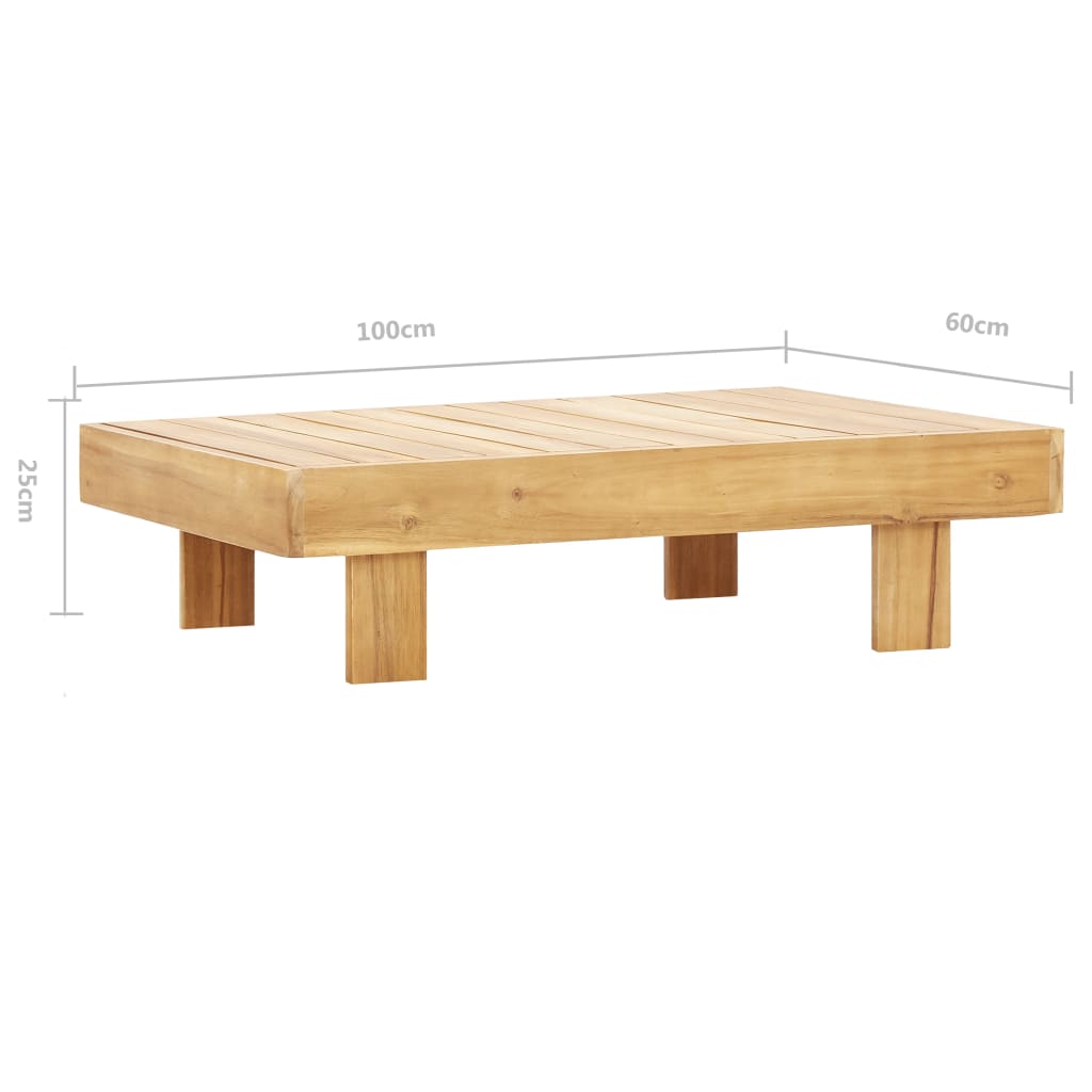 vidaXL Coffee Table 100x60x25 cm Solid Acacia Wood